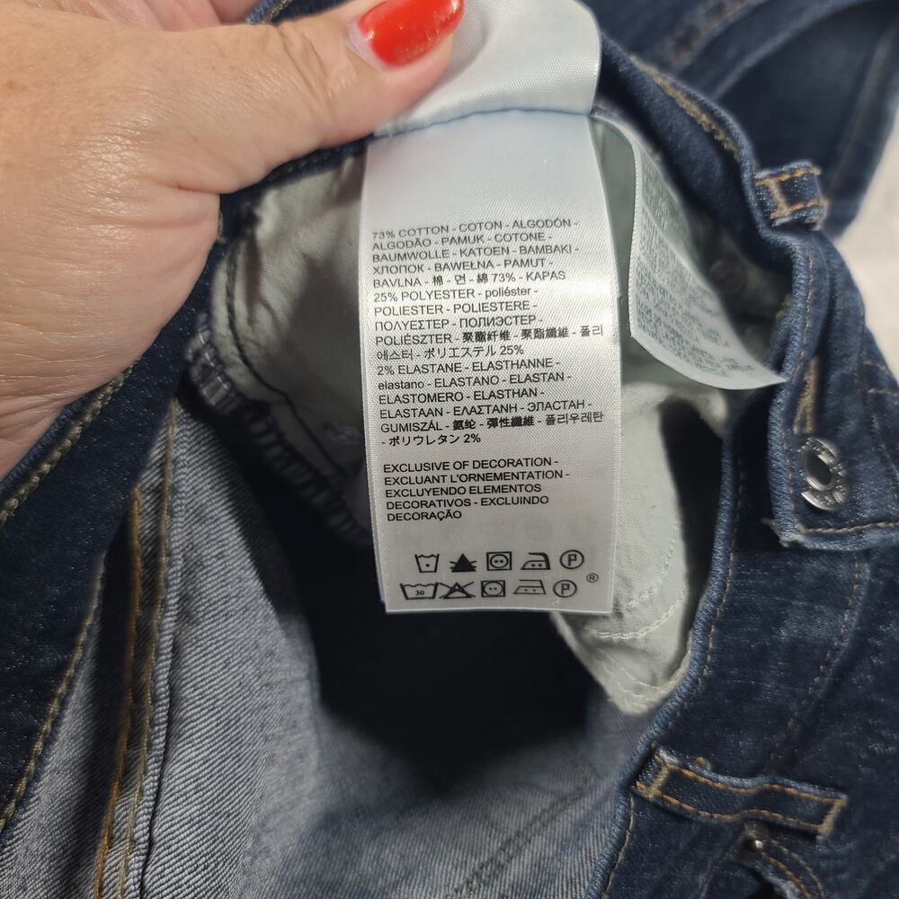 Levi's 524 women's blue denim washed skinny jeans Size 7 casual - Picture 8 of 10
